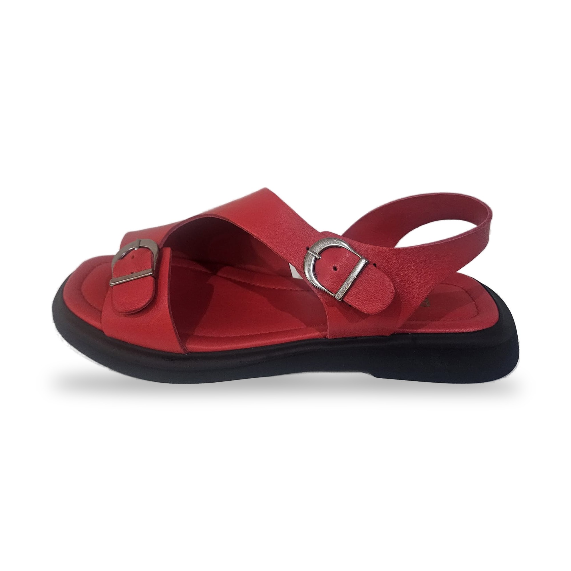 Perishe PRS 1110 red leather sandal, side view